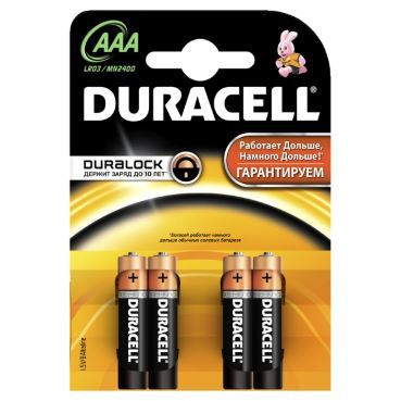 Батарейка Duracell Alkaline AAA 1,5В (4 шт.)