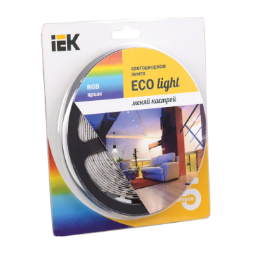 Лента светодиодная (RGB) цветная IEK 3528 IP20 (5м)