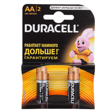 Батарейка Duracell Alkaline AA 1,5В (2 шт.)